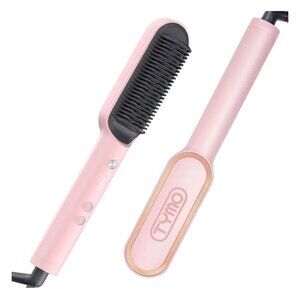 Tymo Ring Hair Straightener Brush – Hair Straightening Iron With Built-In Comb